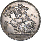 1893 LVI Crown - Victoria British Silver Coin - Very Nice