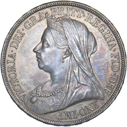 1893 LVI Crown (Davies 503C, Dies 1aF)- Victoria British Silver Coin - Very Nice