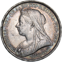 1893 LVI Crown - Victoria British Silver Coin - Nice