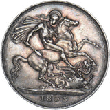 1893 LVI Crown - Victoria British Silver Coin - Nice