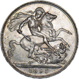 1895 LIX Crown - Victoria British Silver Coin - Superb