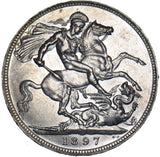 1897 LX Crown - Victoria British Silver Coin - Very Nice