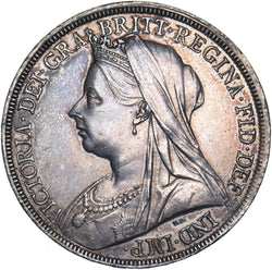 1897 LXI Crown - Victoria British Silver Coin - Very Nice