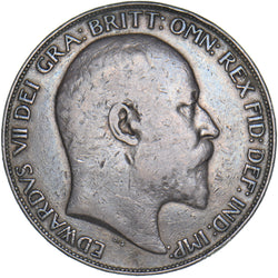 1902 Crown - Edward VII British Silver Coin - Nice