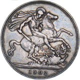 1902 Crown - Edward VII British Silver Coin - Nice