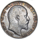 1902 Crown - Edward VII British Silver Coin - Nice