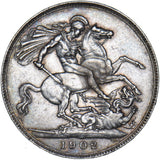 1902 Crown - Edward VII British Silver Coin - Nice