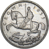 1935 Crown - George V British Silver Coin - Superb