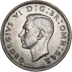 1937 Crown - George VI British Silver Coin - Superb