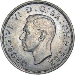 1937 Crown - George VI British Silver Coin - Very Nice