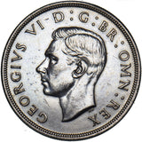 1937 Crown - George VI British Silver Coin - Very Nice