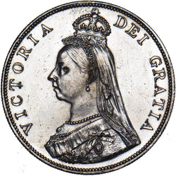1887 Double Florin - Victoria British Silver Coin - Very Nice