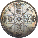 1887 Double Florin - Victoria British Silver Coin - Very Nice