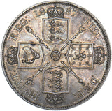 1887 Double Florin - Victoria British Silver Coin - Very Nice