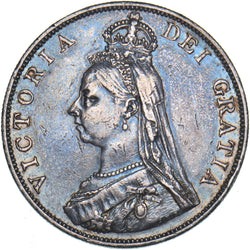 1887 Double Florin - Victoria British Silver Coin - Nice