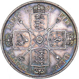 1887 Double Florin - Victoria British Silver Coin - Nice