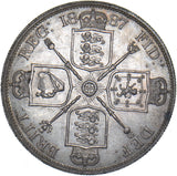 1887 Double Florin - Victoria British Silver Coin - Superb