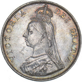 1887 Double Florin - Victoria British Silver Coin - Superb