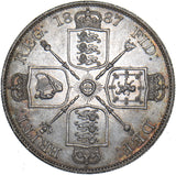 1887 Double Florin - Victoria British Silver Coin - Superb