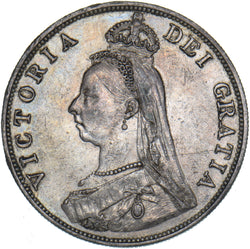 1888 Double Florin - Victoria British Silver Coin - Nice