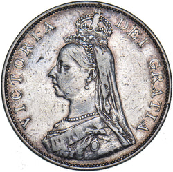 1889 Double Florin - Victoria British Silver Coin - Nice