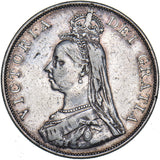 1889 Double Florin - Victoria British Silver Coin - Nice