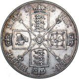 1889 Double Florin - Victoria British Silver Coin - Nice