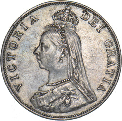 1889 Double Florin - Victoria British Silver Coin - Nice