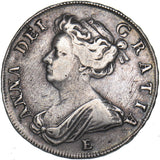 1708 E Halfcrown (Edinburgh Mint) - Anne British Silver Coin - Nice