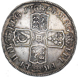 1708 E Halfcrown (Edinburgh Mint) - Anne British Silver Coin - Nice