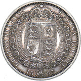1887 Halfcrown - Victoria British Silver Coin - Nice