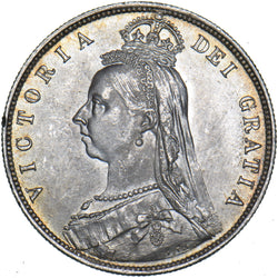 1887 Halfcrown - Victoria British Silver Coin - Superb