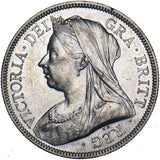 1893 Halfcrown - Victoria British Silver Coin - Very Nice