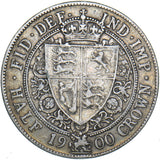 1900 Halfcrown - Victoria British Silver Coin - Nice