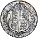 1918 Halfcrown - George V British Silver Coin - Very Nice