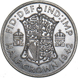 1942 Halfcrown - George VI British Silver Coin - Superb