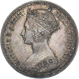 1881 Gothic Florin (xxri Flaw) - Victoria British Silver Coin - Very Nice