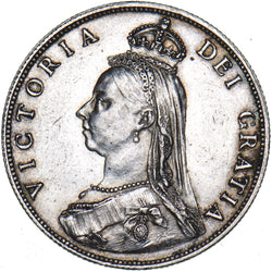 1887 Florin - Victoria British Silver Coin - Very Nice