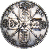 1887 Florin - Victoria British Silver Coin - Very Nice