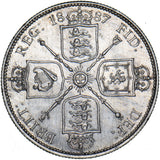 1887 Florin - Victoria British Silver Coin - Very Nice