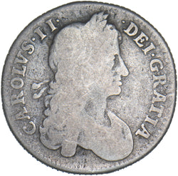 1663 Shilling - Charles II British Silver Coin