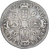 1663 Shilling - Charles II British Silver Coin