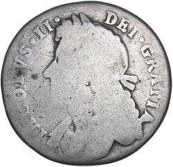 1687 Shilling (7 Over 6) - James II British Silver Coin