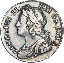 1739 Shilling - George II British Silver Coin - Nice