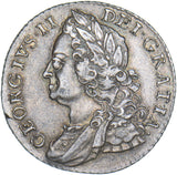 1758 Shilling - George II British Silver Coin - Very Nice