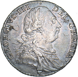 1787 Shilling - George III British Silver Coin - Nice