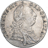 1787 Shilling - George III British Silver Coin - Nice