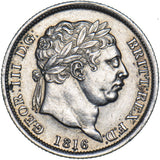 1816 Shilling - George III British Silver Coin - Very Nice