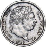 1817 Shilling - George III British Silver Coin - Nice