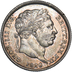 1820 Shilling - George III British Silver Coin - Nice